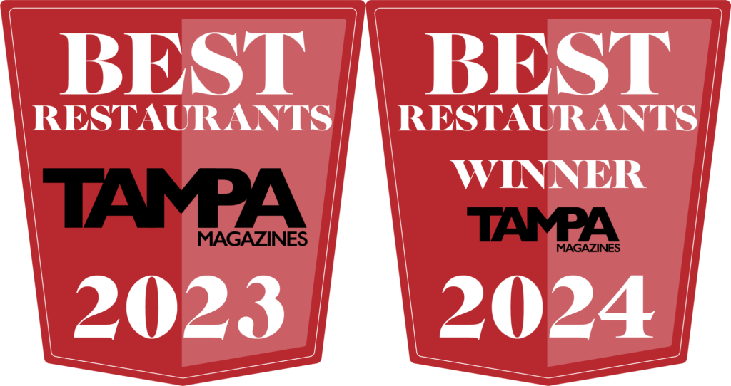 Voted Best Italian Restaurant in 2024 by Tampa Magazines!